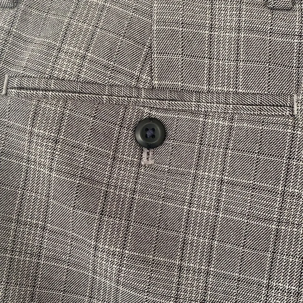 New Banana Republic Gray Checkered Lightweight Pants Slim Tapered Fit New tags
